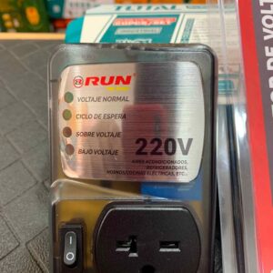 Protector de Voltaje 220V RUN para Aires Acondicionados, Refrigeradores y Cocinas Eléctricas con Indicadores LED y Interruptor