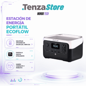 Estación de Energía Portátil EcoFlow – Generador Solar con Salidas AC, Puertos USB-C/A