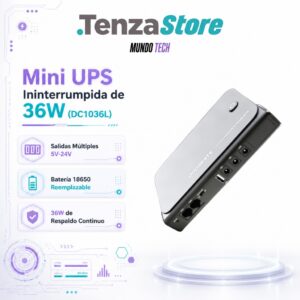 Mini UPS Ininterrumpida de 36W (DC1036L) para Router, Módem y Redes (Enchufe EU)