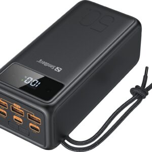 Powerbank / Cargador Portátil de Alta Capacidad (50,000mAh) con Pantalla Digital LED y Múltiples Puertos de Carga Rápida (USB y Tipo-C)