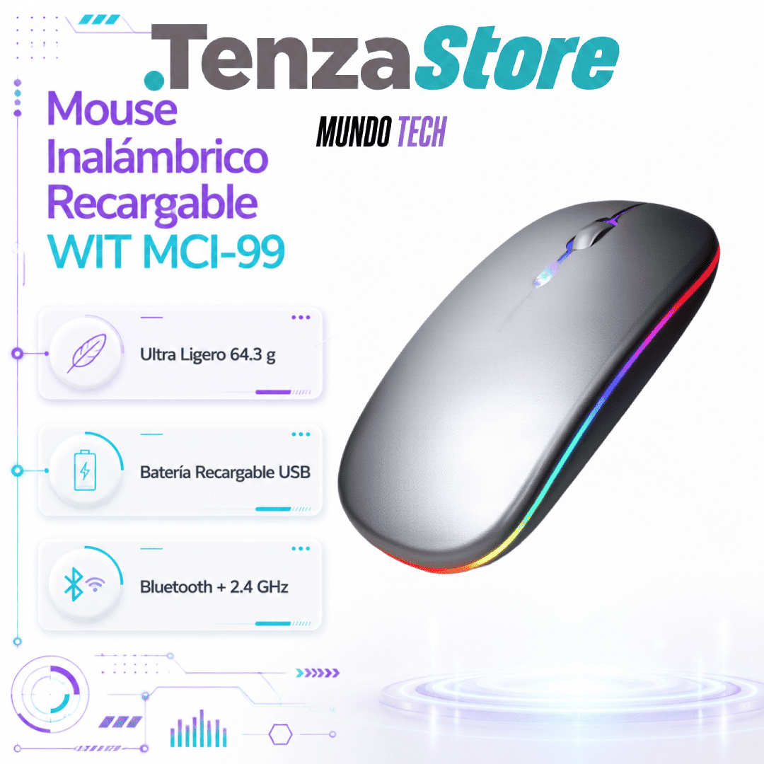 Mouse Inalámbrico Recargable WIT MCI-99