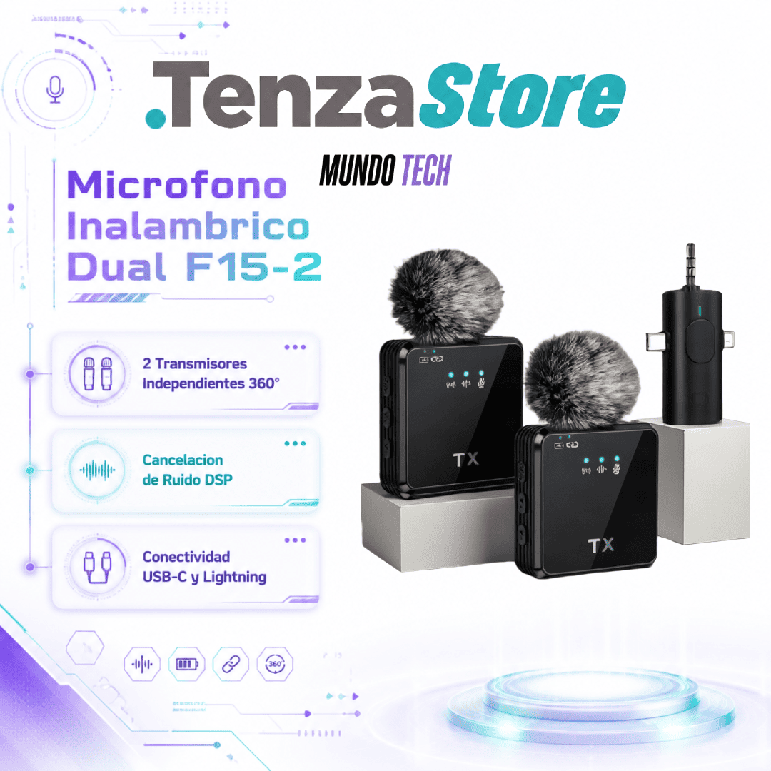 Micrófono Inalámbrico Dual F15-2