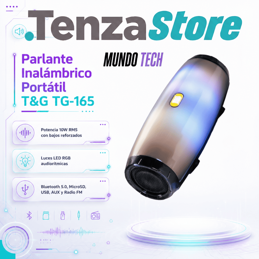 Parlante Inalámbrico Portátil T&G TG-165