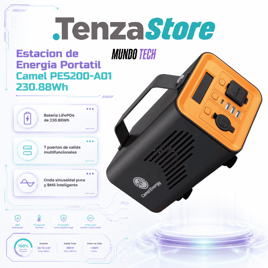 Estación de Energía Portátil Camel PES200-A01 230.88Wh
