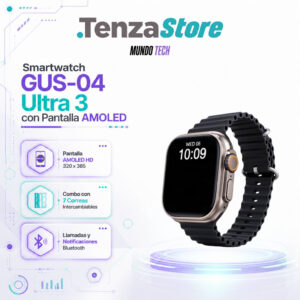 Smartwatch GUS-04 Ultra 3 con Pantalla AMOLED